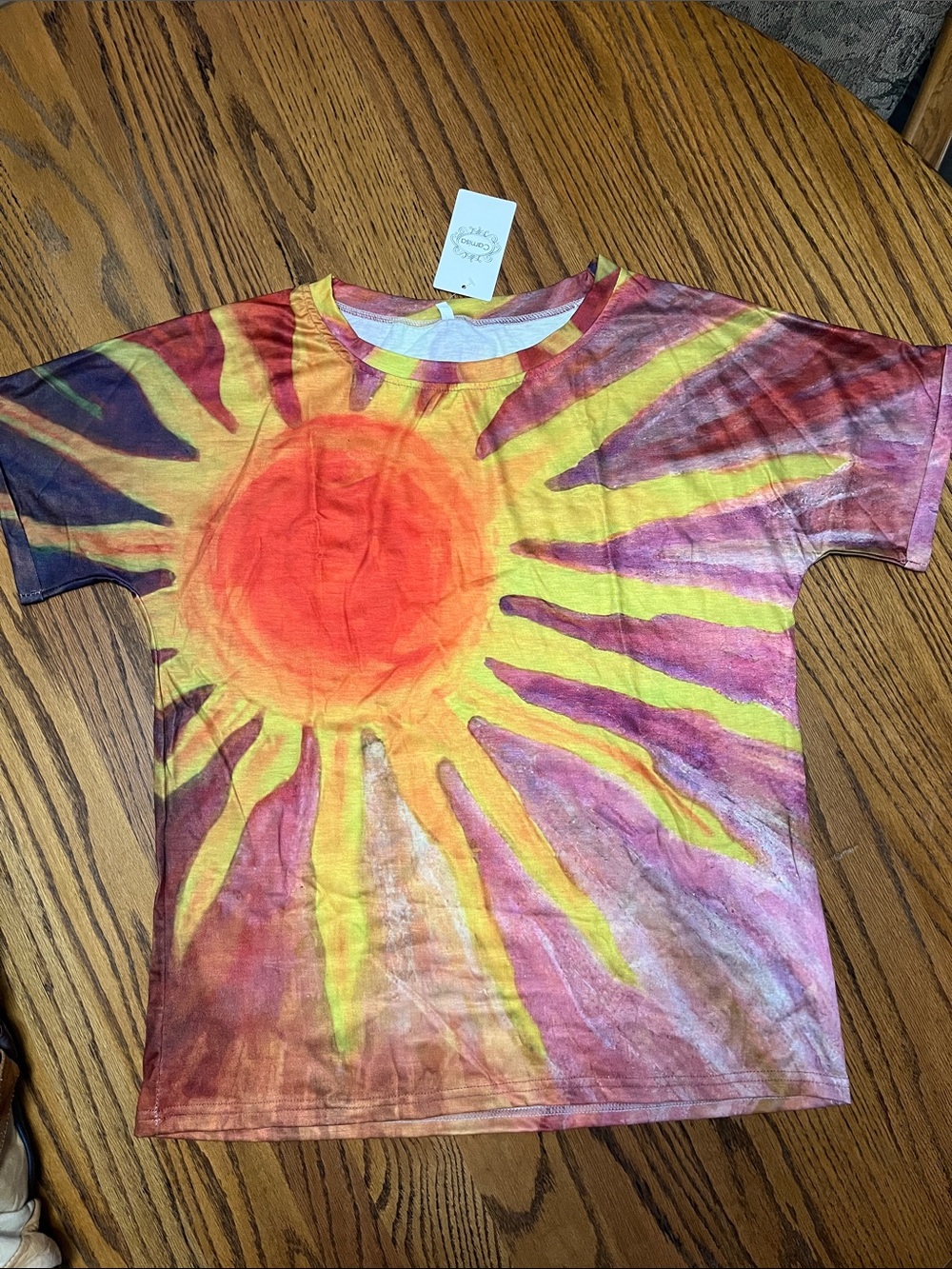 Tie-Dye Sun Short Sleeve Tee in Multicolor